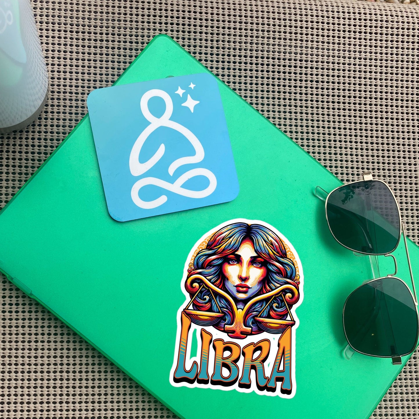 Libra Flash Sticker, Zodiac Sign Sticker, Horoscope Custom Libra Sticker, Multiple Sizes, Unique Gift