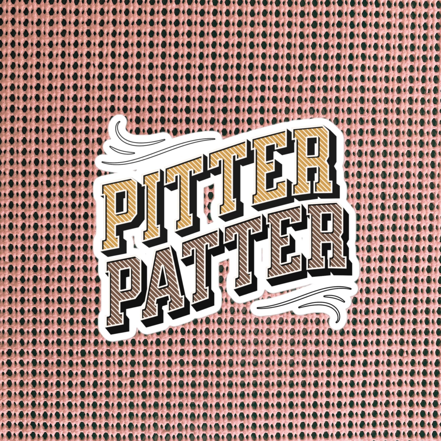 Fun Pitter Patter Sticker, Cowboy Style Hurry Up Quote Sticker, Unique Gift, Original Design