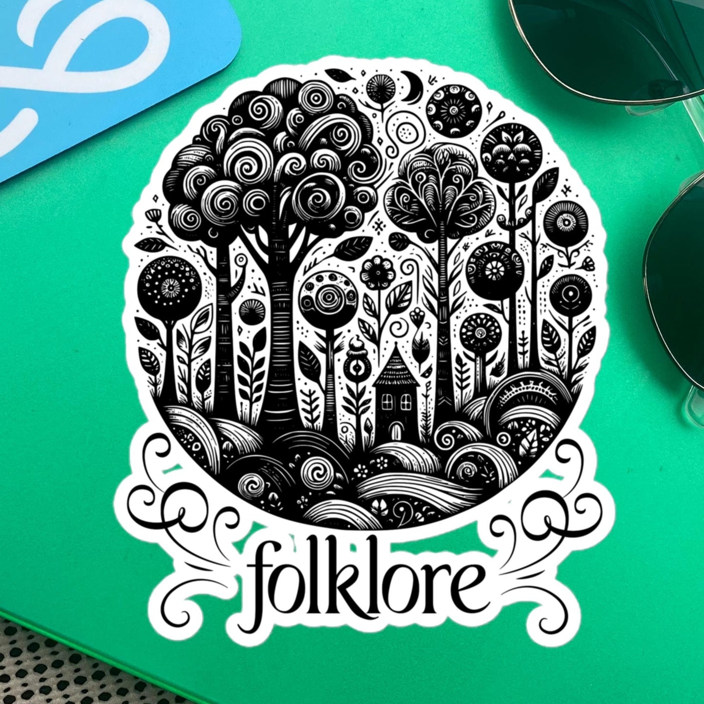 Whimsigoth Forest Folklore Sticker, Forestcore Style Vinyl Sticker