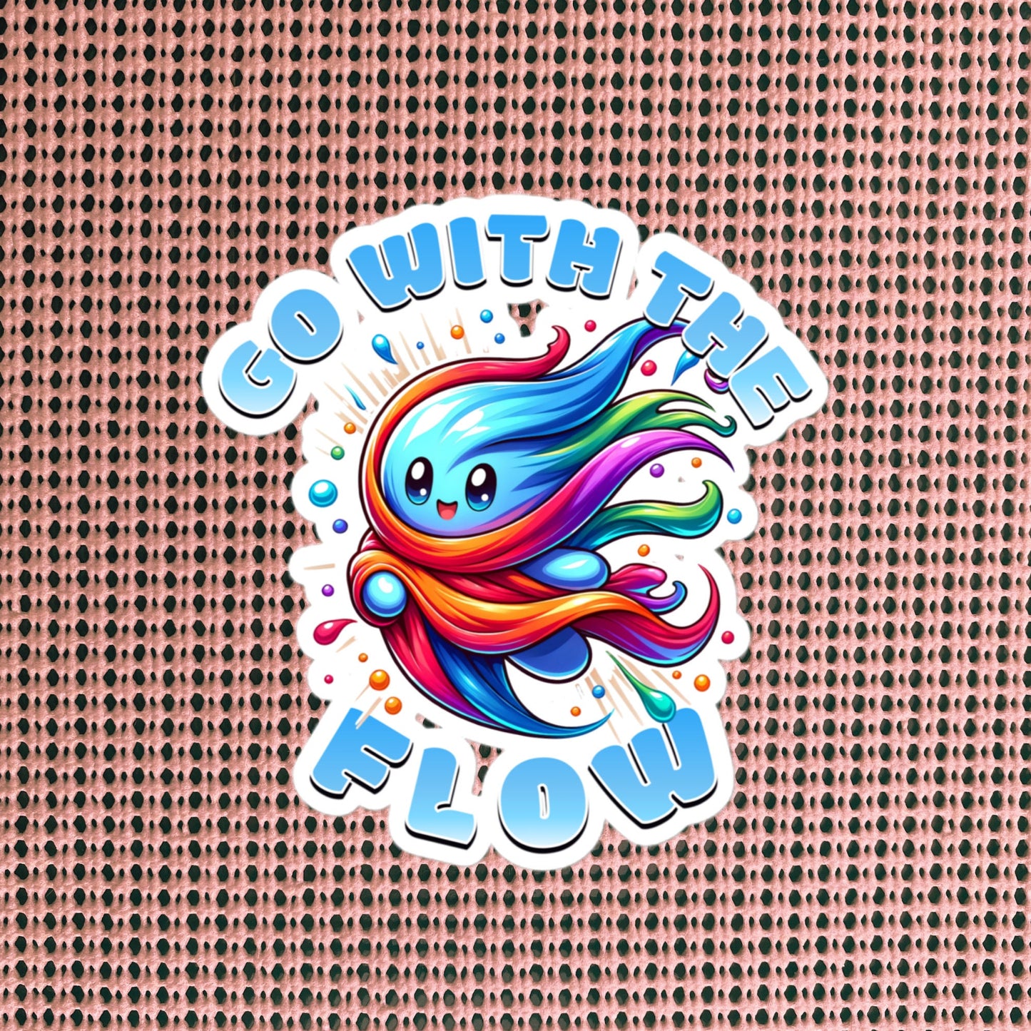 Go With The Flow Mantra Vinyl Sticker for Car, Bumper, Scrapbooking, Skateboards, or Crafts