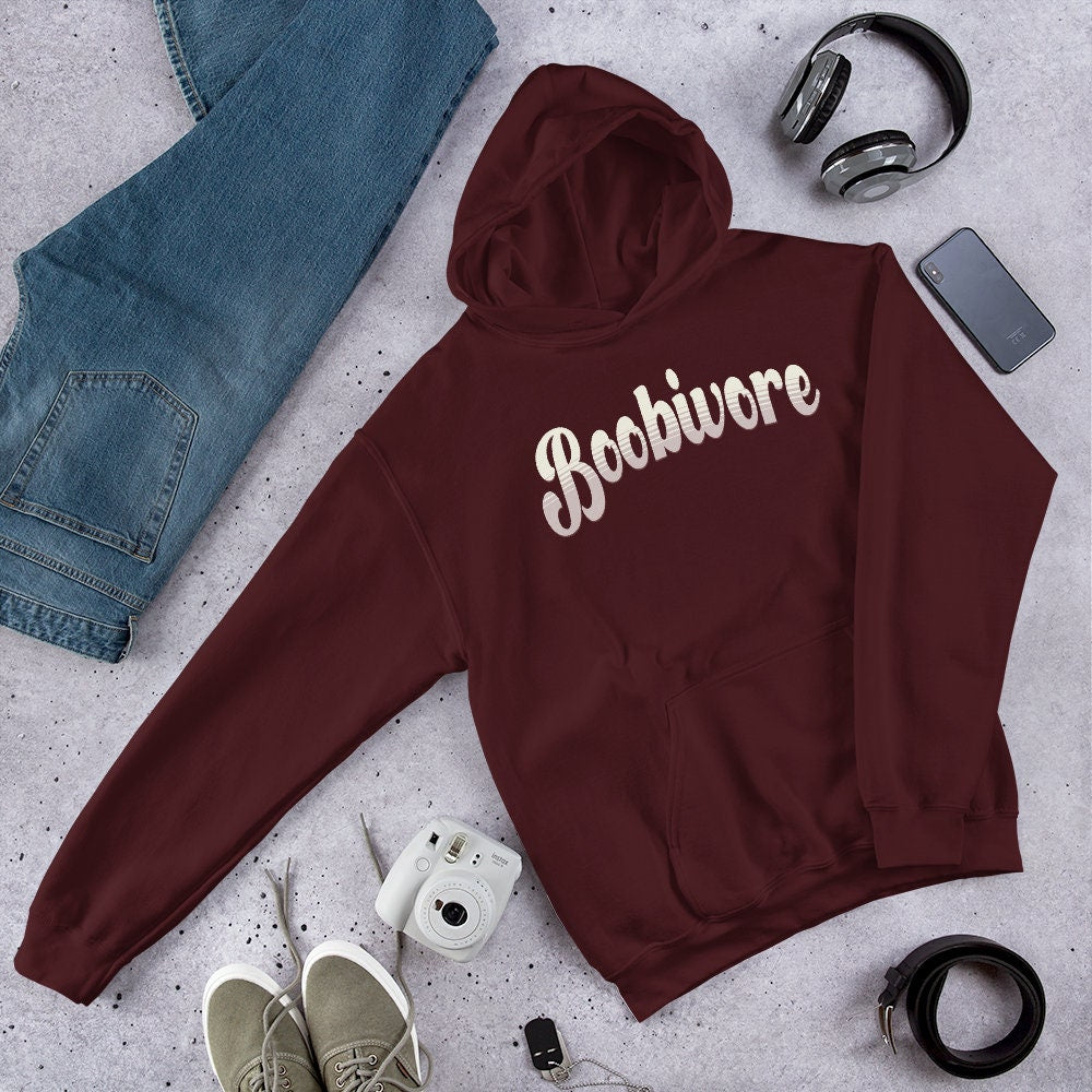 Funny Boobivore Hoodie Dad Jokes Fun Gag Gift