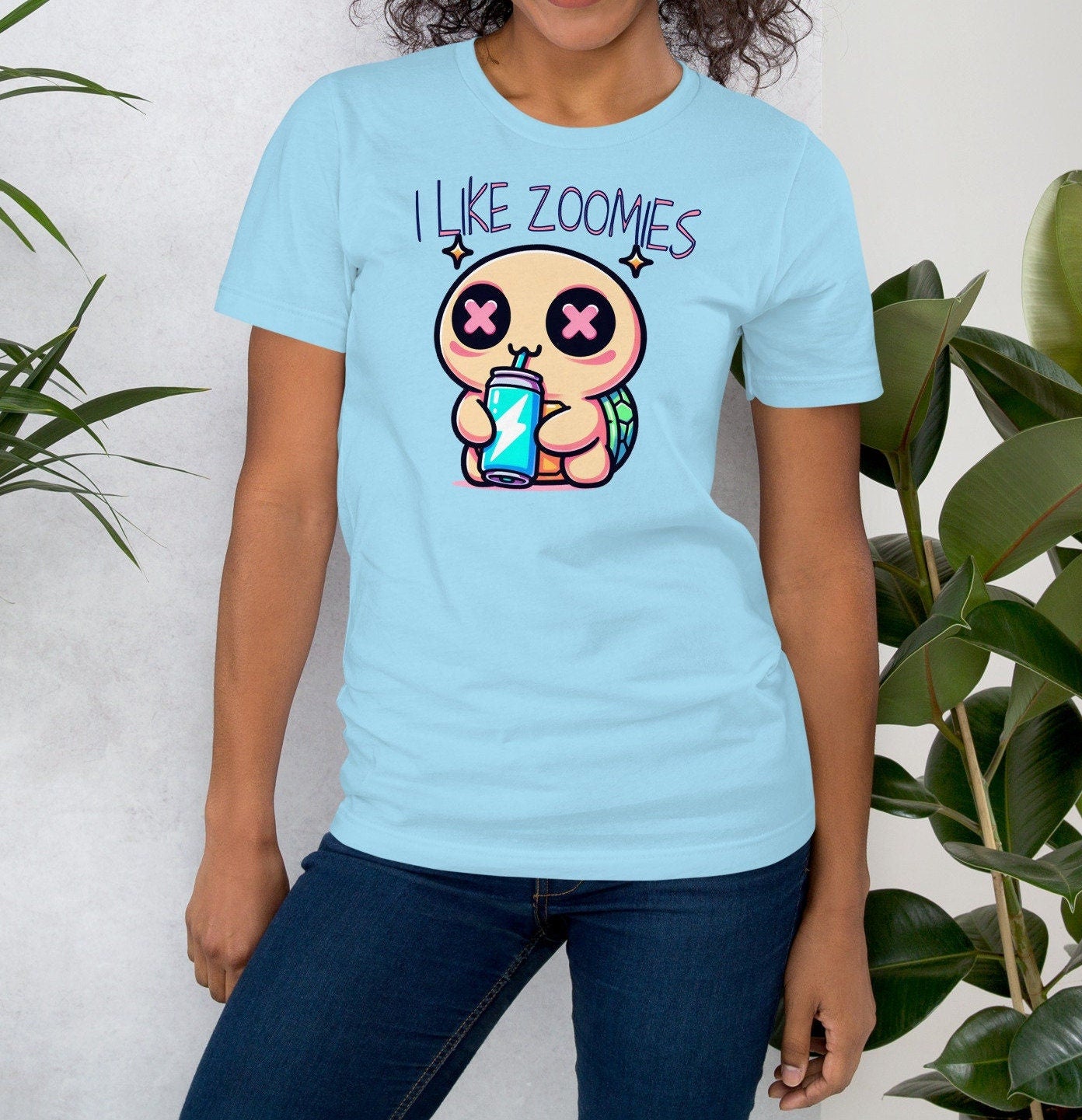 Weirdcore Pastel Goth Grunge Cute Turtle Shirt I Like Zoomies T-Shirt Weird Stuff Unique Gift