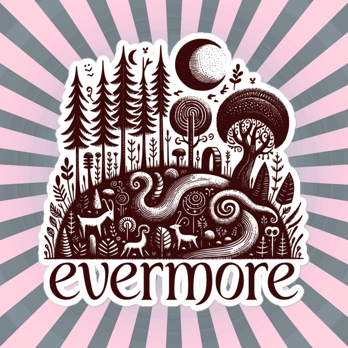 Whimsigoth Forestcore Goblincore Evermore Vinyl Sticker