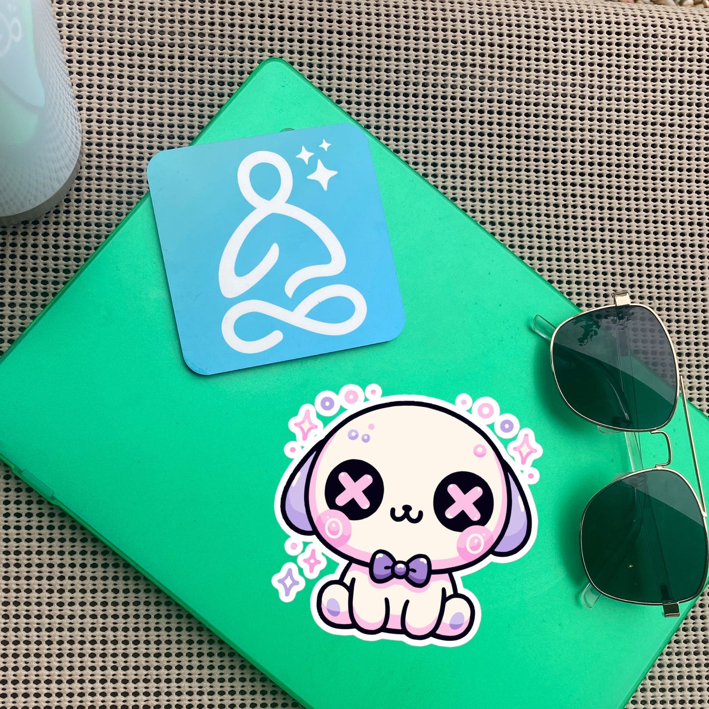 Creepy Cute Gore Clowncore Puppy Vinyl Sticker Grunge Pastel Goth Dog Book Sticker Gifts