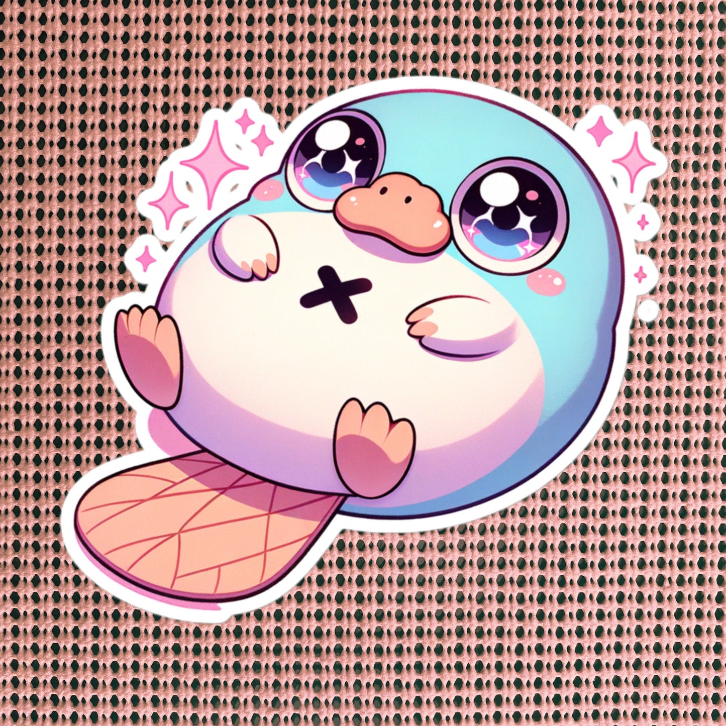 Creepy Cute Pastel Platypus Vinyl Sticker Grunge Pastel Goth Pet Book Sticker Gifts
