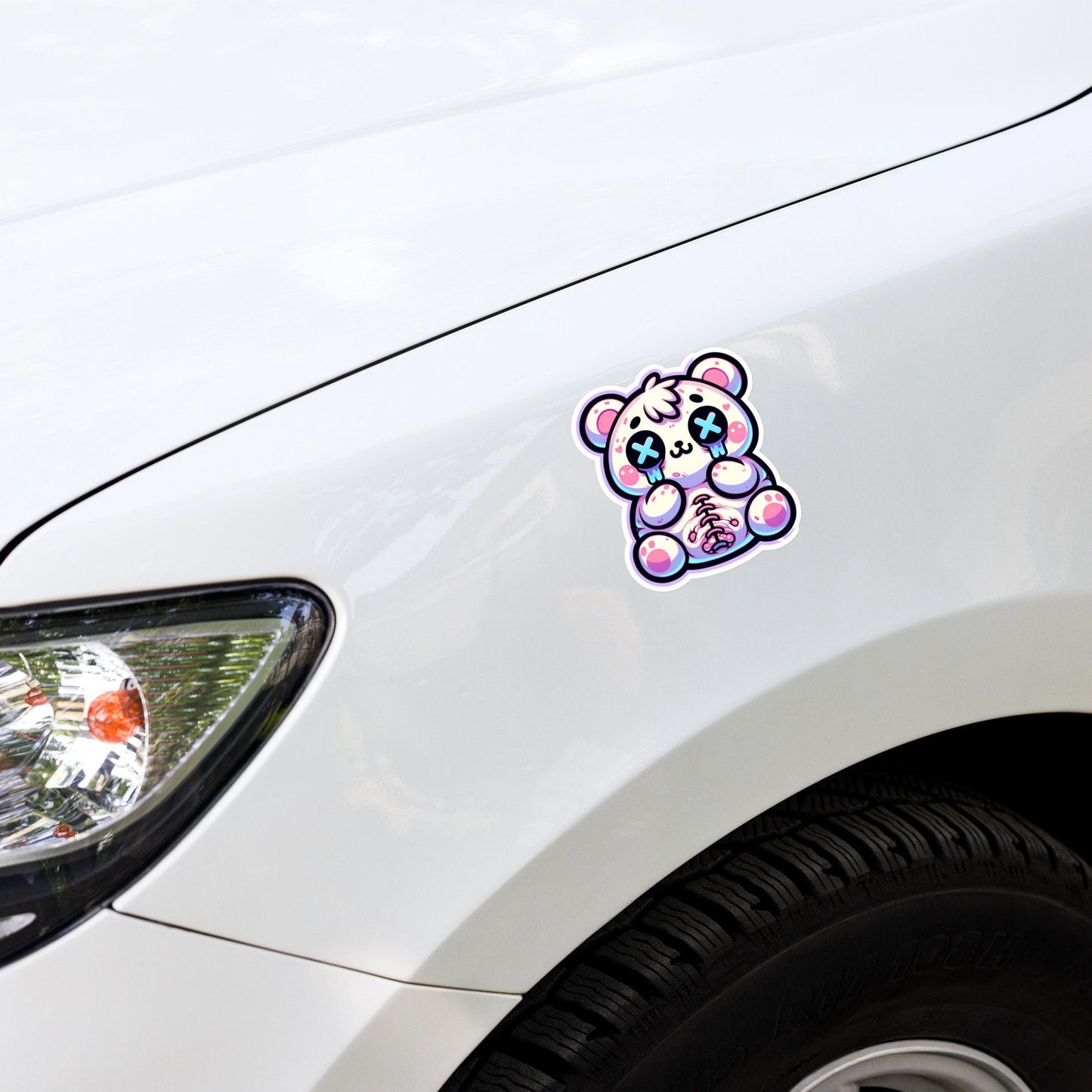 Creepy Cute Gore Weirdcore Bear Vinyl Sticker Grunge Pastel Goth Stitch Teddy Weird Sticker Gifts