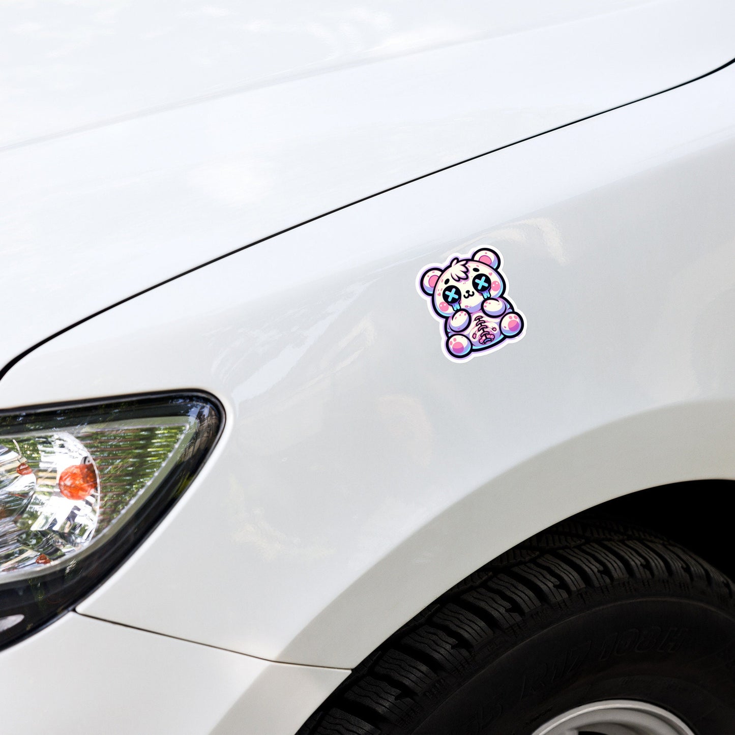 Creepy Cute Gore Weirdcore Bear Vinyl Sticker Grunge Pastel Goth Stitch Teddy Weird Sticker Gifts