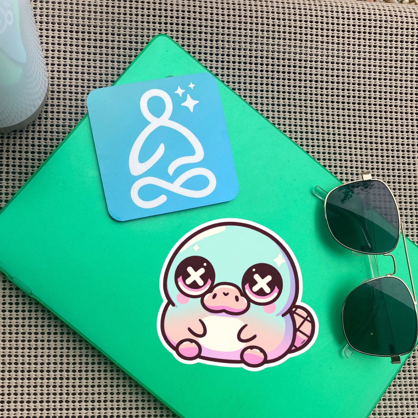 Weirdcore Pastel Goth Grunge Cute Sad Platypus Vinyl Sticker Oddcore Animal Waterproof Sticker, Weird Stuff Unique Gift