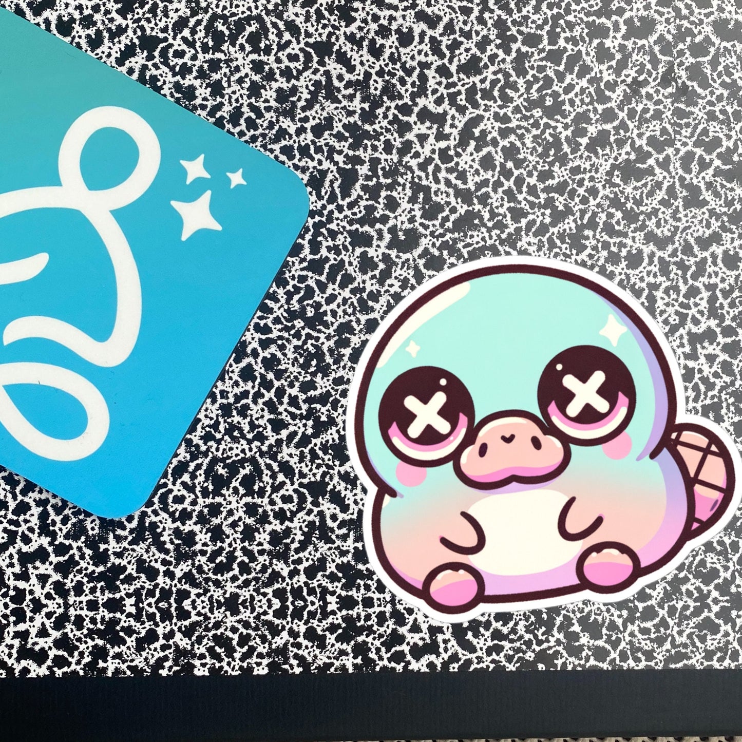 Weirdcore Pastel Goth Grunge Cute Sad Platypus Vinyl Sticker Oddcore Animal Waterproof Sticker, Weird Stuff Unique Gift