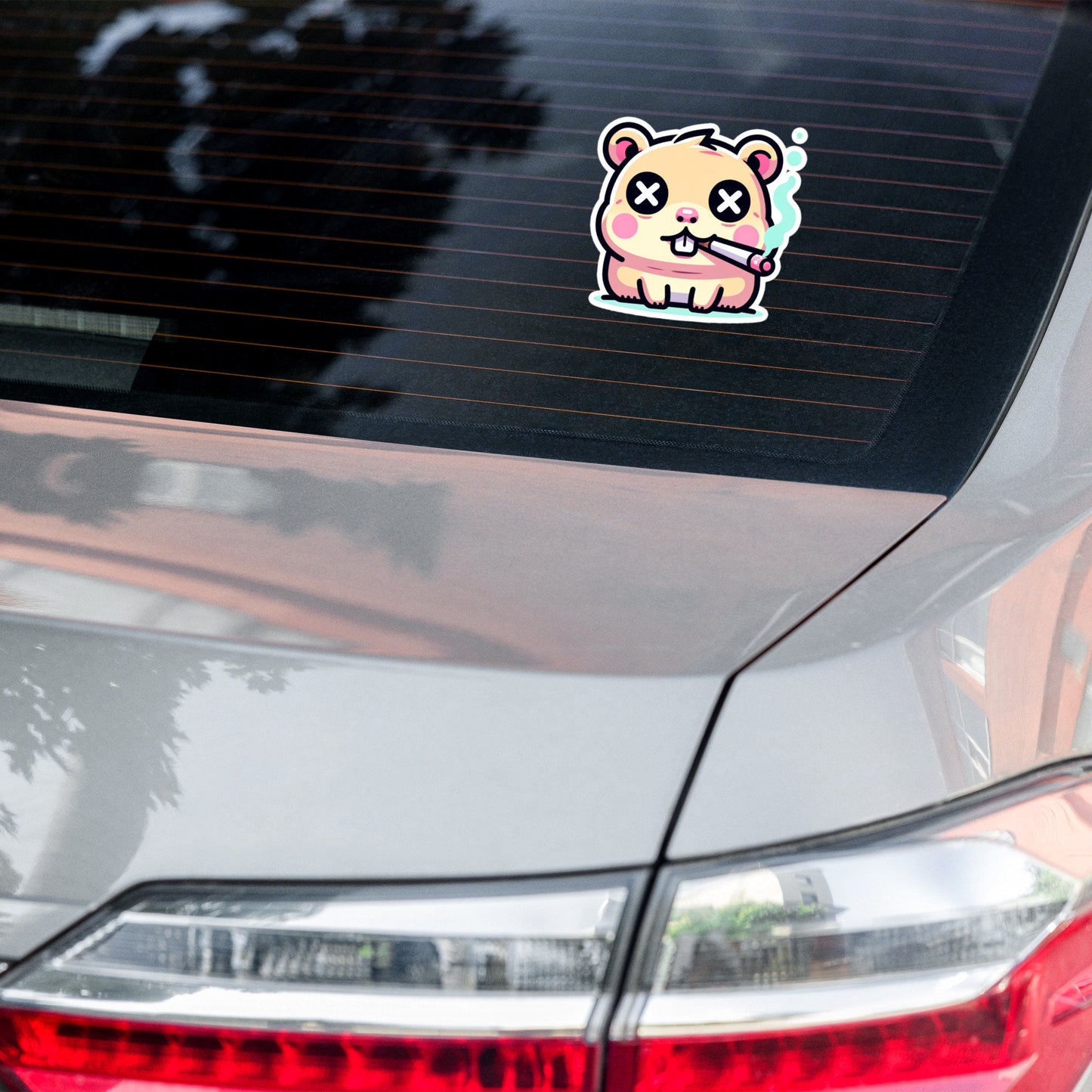 Weirdcore Pastel Goth Grunge Cute Gerbil Vinyl Sticker Hamster Oddcore Waterproof Sticker, Weird Stuff Unique Gift