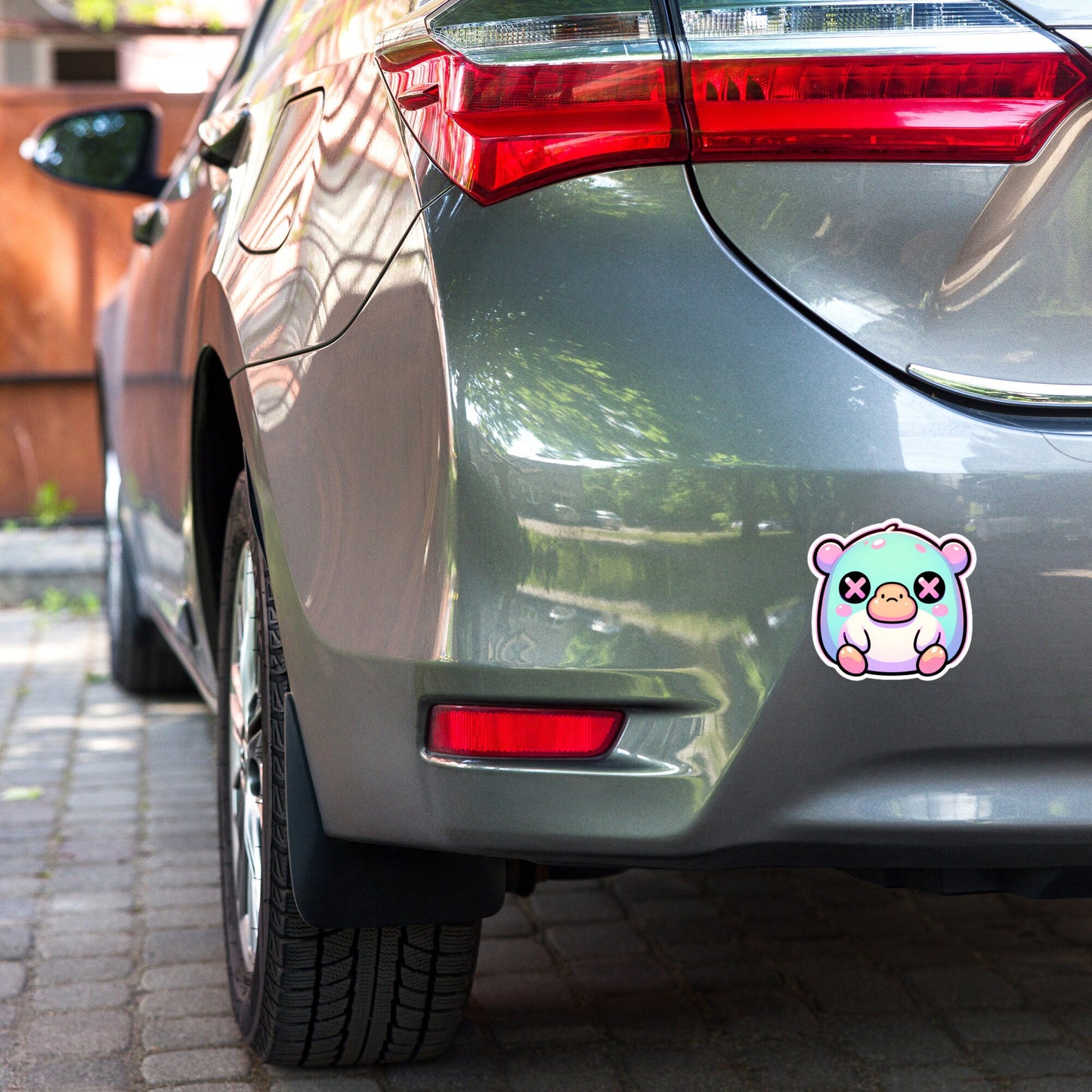 Creepy Cute Gore Clowncore Platypus Vinyl Sticker Grunge Pastel Goth Animal Sticker Gifts