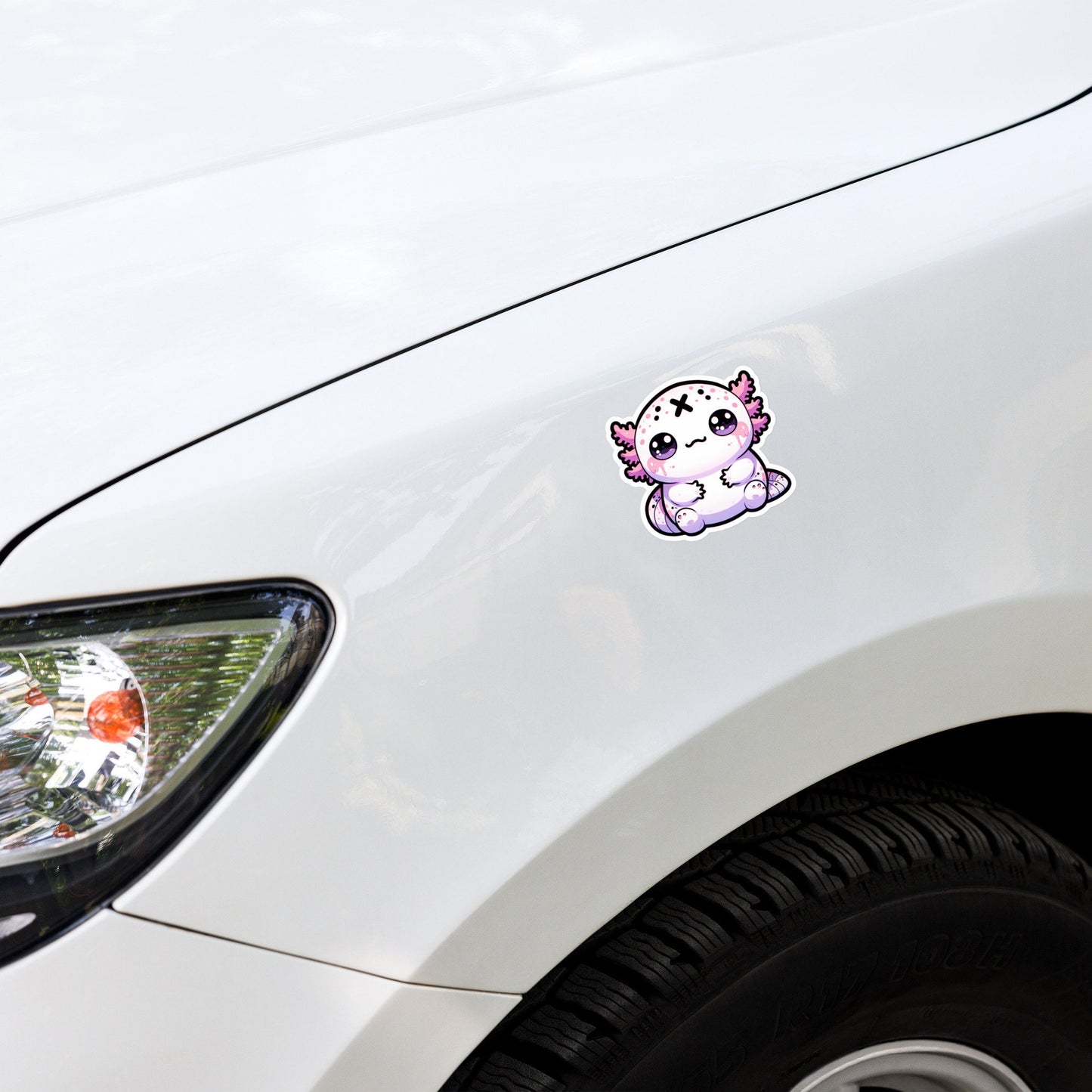 Creepy Cute Clowncore Axolotl Vinyl Sticker Grunge Pastel Goth Animal Sticker Gifts