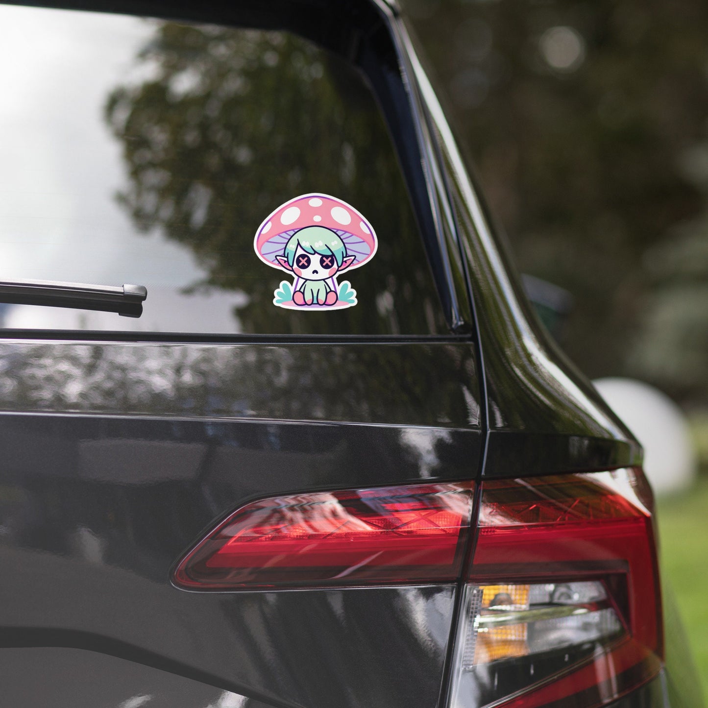 Creepy Cute Gore Clowncore Depressed Mushroom Elf Vinyl Sticker Grunge Pastel Goth Sticker Gifts