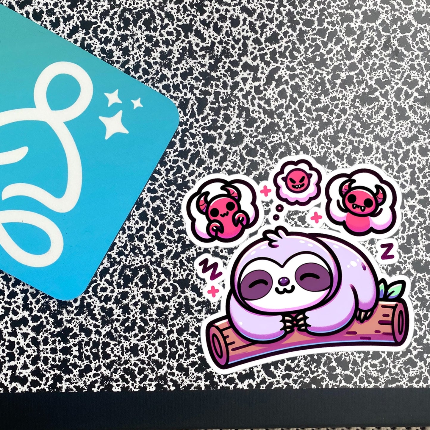 Weirdcore Pastel Goth Grunge Cute Sloth Vinyl Sticker Dreaming Nightmares Oddcore Waterproof Sticker, Weird Stuff Unique Gift