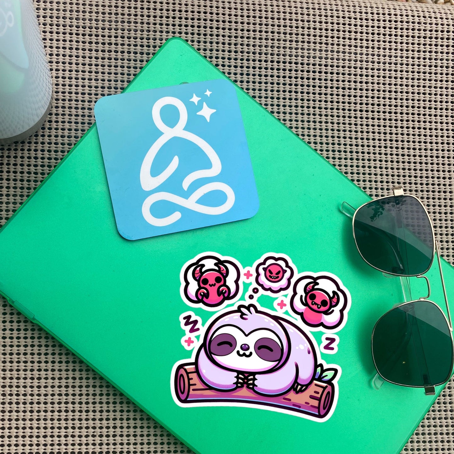 Weirdcore Pastel Goth Grunge Cute Sloth Vinyl Sticker Dreaming Nightmares Oddcore Waterproof Sticker, Weird Stuff Unique Gift