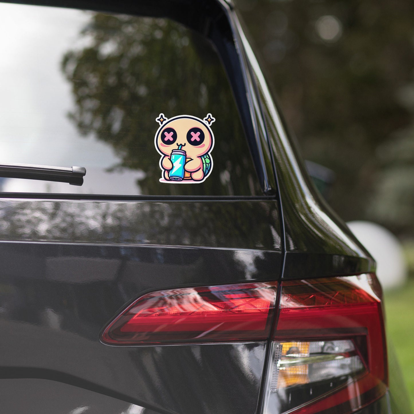 Weirdcore Pastel Goth Grunge Cute Turtle Vinyl Sticker Energy Drink Oddcore Waterproof Sticker, Weird Stuff Unique Gift