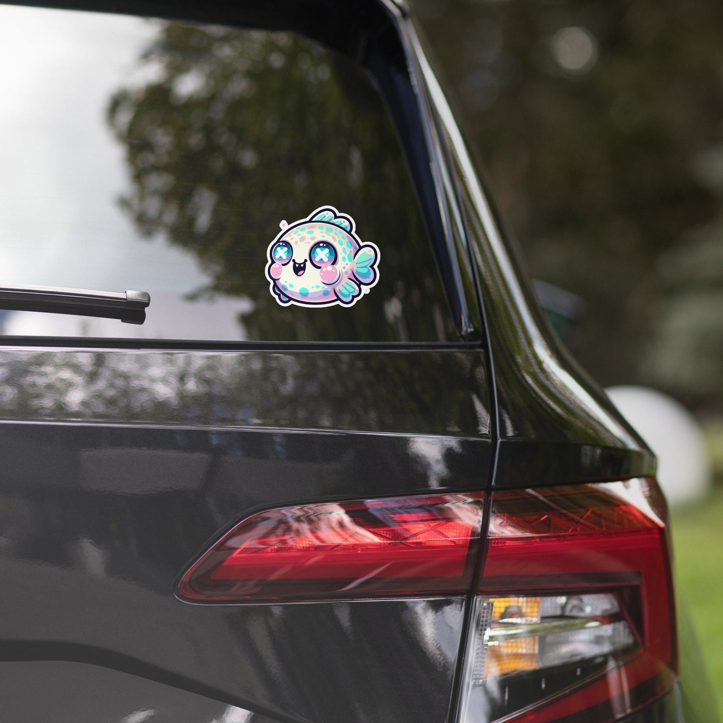 Weirdcore Pastel Goth Grunge Cute Chubby Fish Vinyl Sticker Fish Oddcore Waterproof Sticker, Weird Stuff Unique Gift