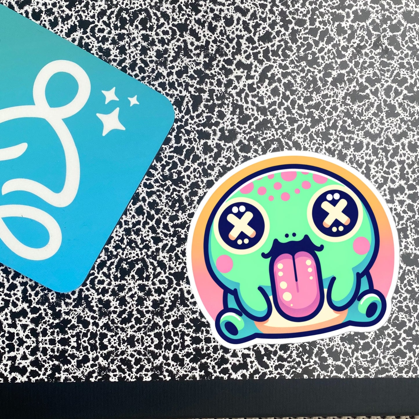 Weirdcore Pastel Goth Grunge Cute River Toad Vinyl Sticker Frog Oddcore Waterproof Sticker, Weird Stuff Unique Gift