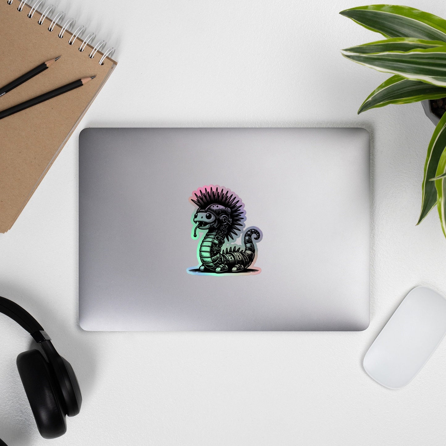 Gothic Grunge Punkrock Cyborg Locknest Monster Sticker Vinyl Holographic Cyberpunk Lock Ness NessieSticker