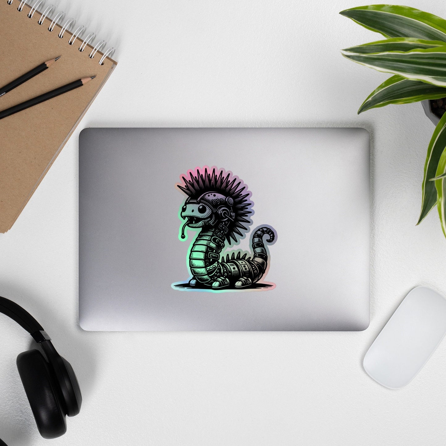 Gothic Grunge Punkrock Cyborg Locknest Monster Sticker Vinyl Holographic Cyberpunk Lock Ness NessieSticker