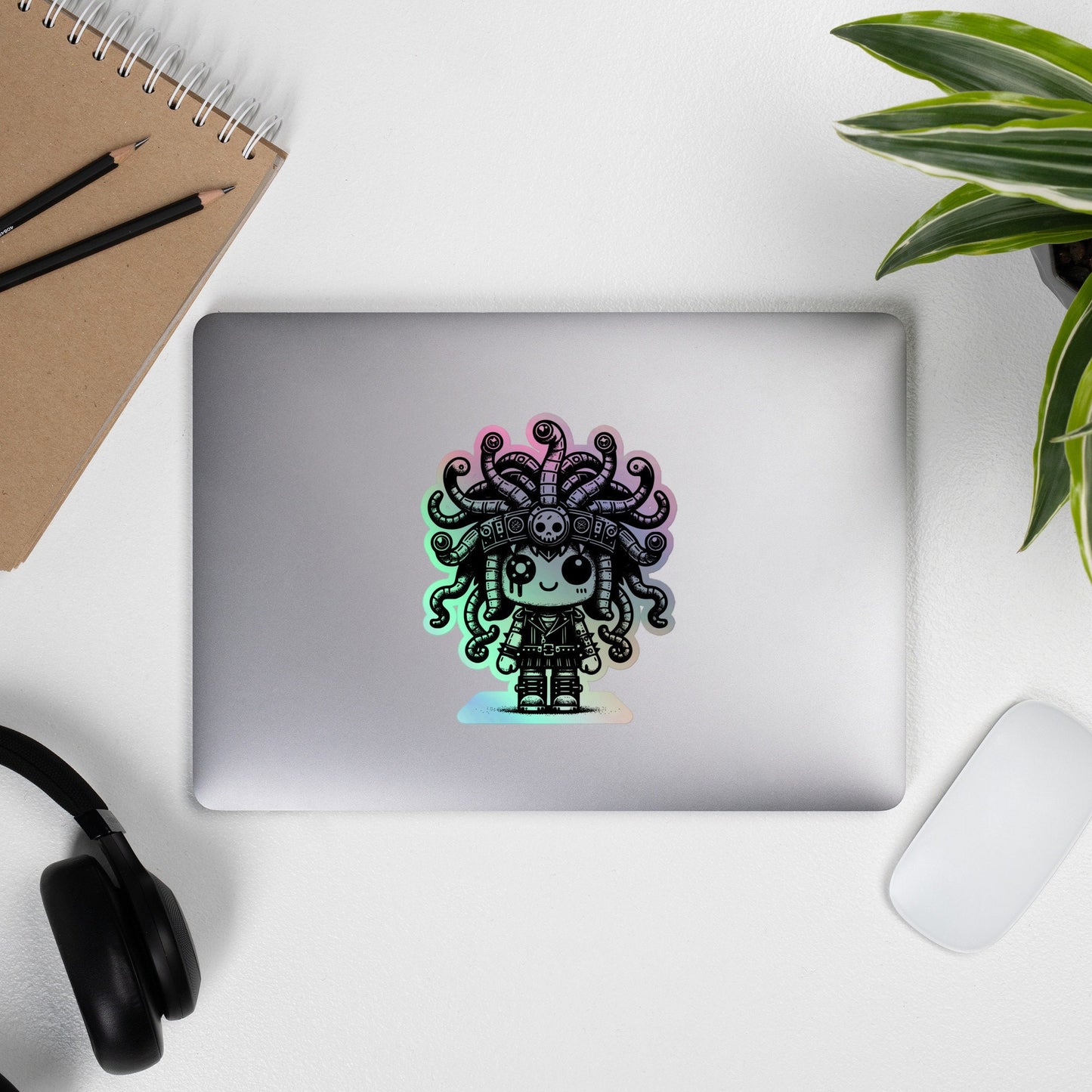 Gothic Grunge Punkrock Cyborg Medusa Sticker Vinyl Holographic Cyberpunk Gorgon Sticker