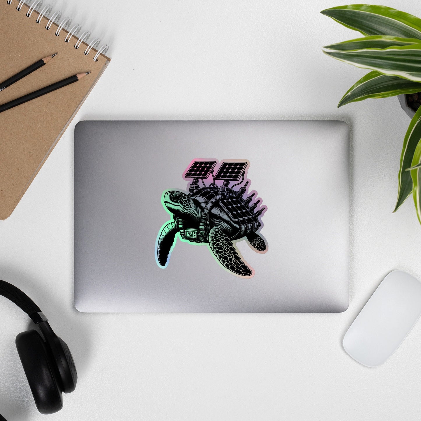 Gothic Grunge Punkrock Solar Powered Sea Turtle Sticker Vinyl Holographic Pastel Goth Warcore Turtle Sticker