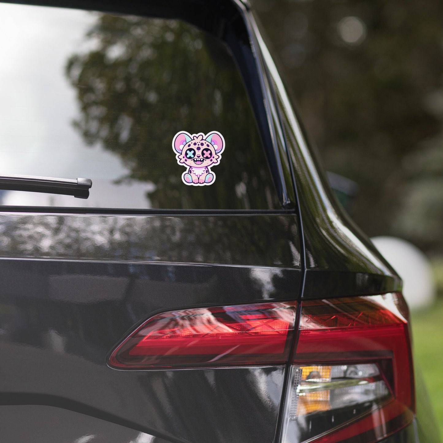 Creepy Cute Gore Clowncore Laughing Hyena Sticker Weirdcore Grunge Pastel Goth Hyena Vinyl Waterproof Sticker