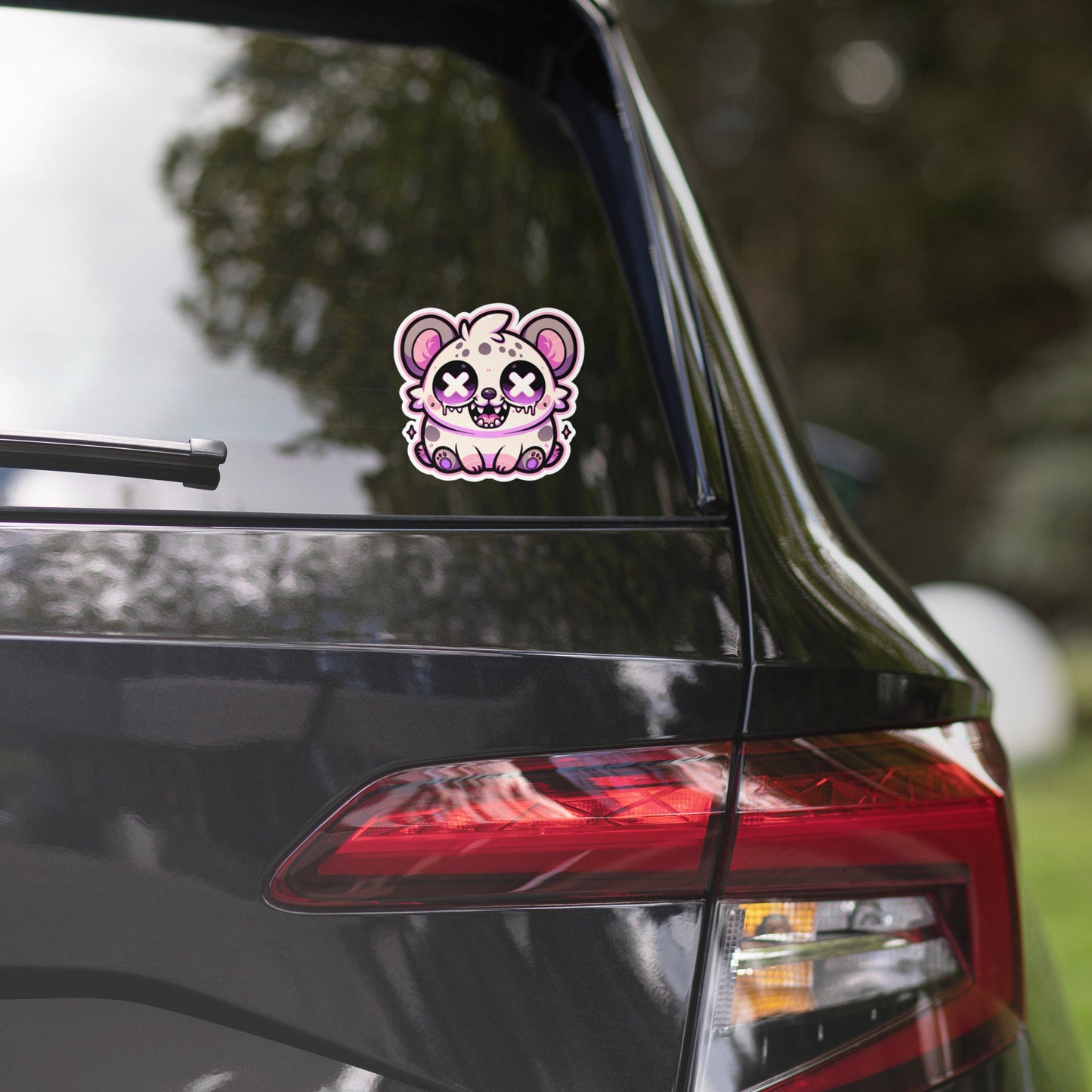 Creepy Cute Gore Clowncore Crazy Hyena Sticker Weirdcore Grunge Pastel Goth Hyena Vinyl Waterproof Sticker