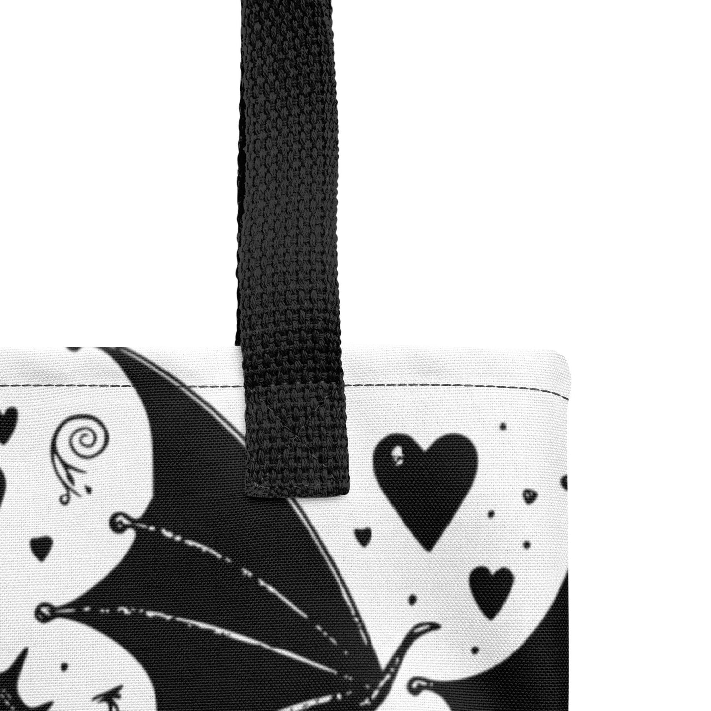 WHITE Gothic Grunge Pastel Goth Drowning Out The Demons Tote Bag, Ventcore Darkcore Weird Stuff Dark Aesthetic Tote Bag