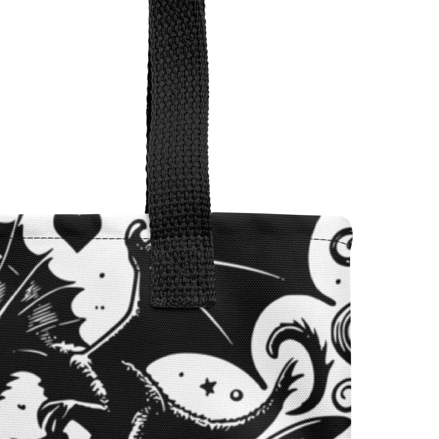 WHITE Gothic Grunge Pastel Goth Outcry Tote Bag, Dreamcore Ventcore Darkcore Weird Stuff Dark Aesthetic Tote Bag