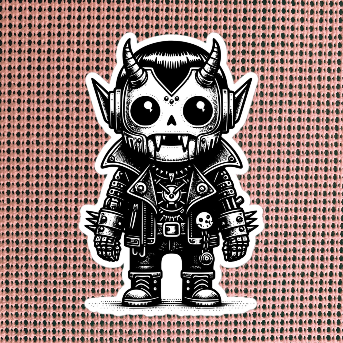 Cute Cyberpunk Cyborg Vampire Gothic Vinyl Waterproof Sticker, Dreamcore Darkcore Weirdcore Cryptid Sticker Weird Stuff Unique Gift
