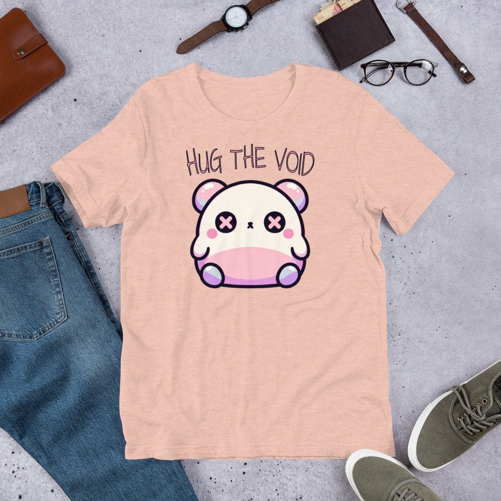 Weirdcore Pastel Goth Grunge Cute Bear Shirt Hug The Void T-Shirt Weird Stuff Oddcore Tee