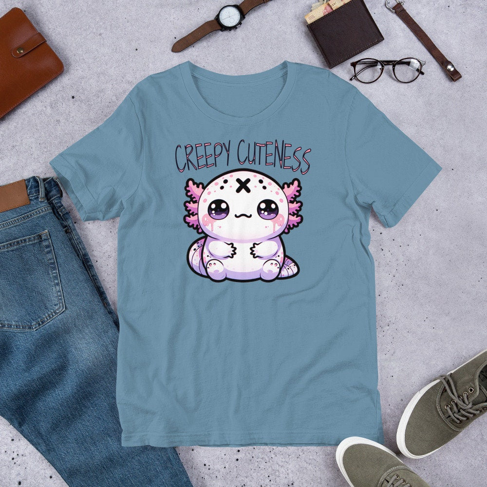 Weirdcore Pastel Goth Grunge Cute Axolotl Shirt Creepy Cuteness T-Shirt Weird Stuff Oddcore Tee