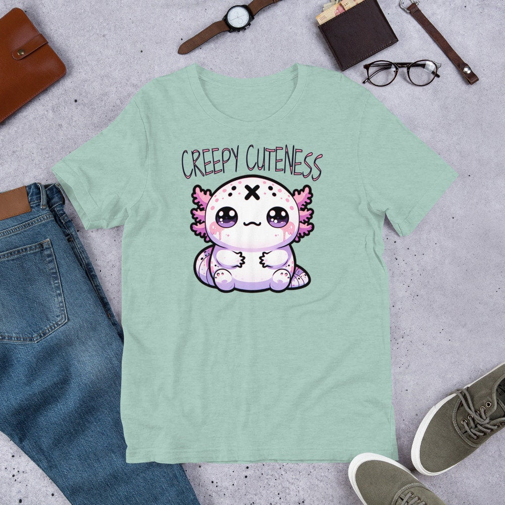 Weirdcore Pastel Goth Grunge Cute Axolotl Shirt Creepy Cuteness T-Shirt Weird Stuff Oddcore Tee