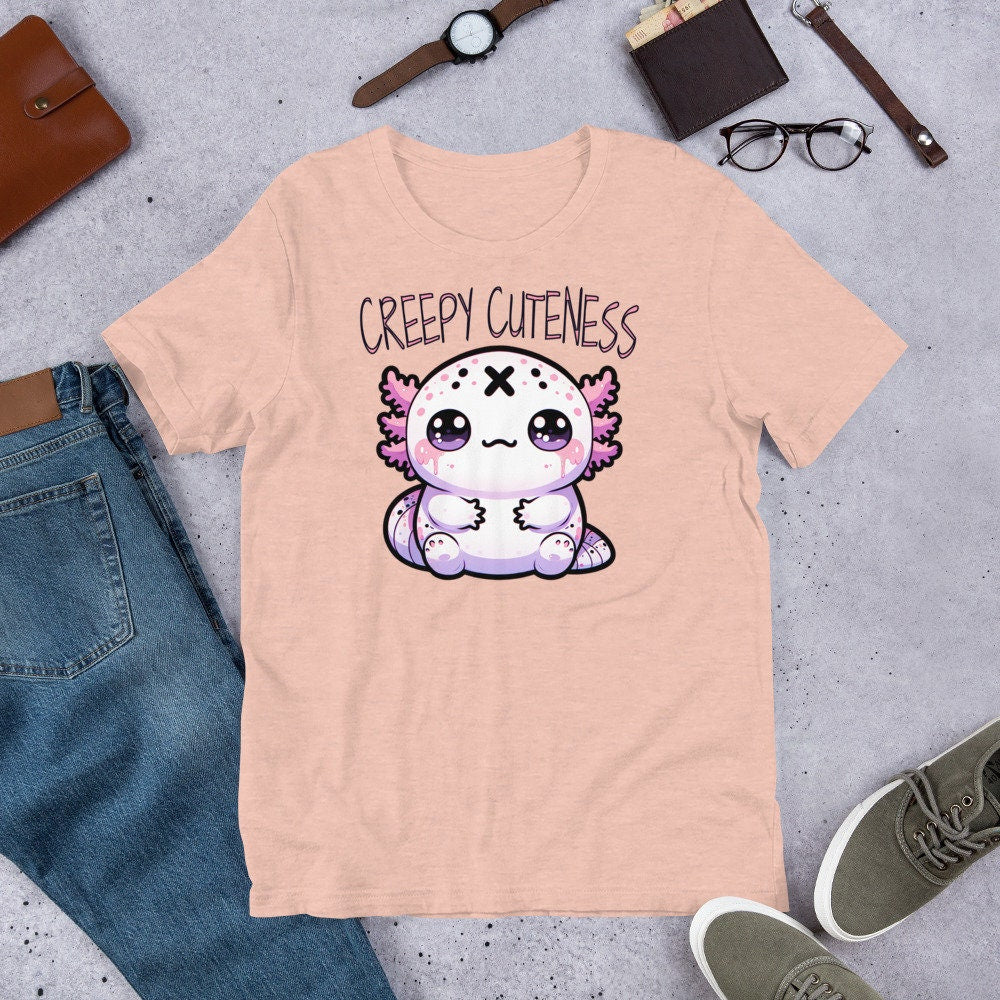 Weirdcore Pastel Goth Grunge Cute Axolotl Shirt Creepy Cuteness T-Shirt Weird Stuff Oddcore Tee