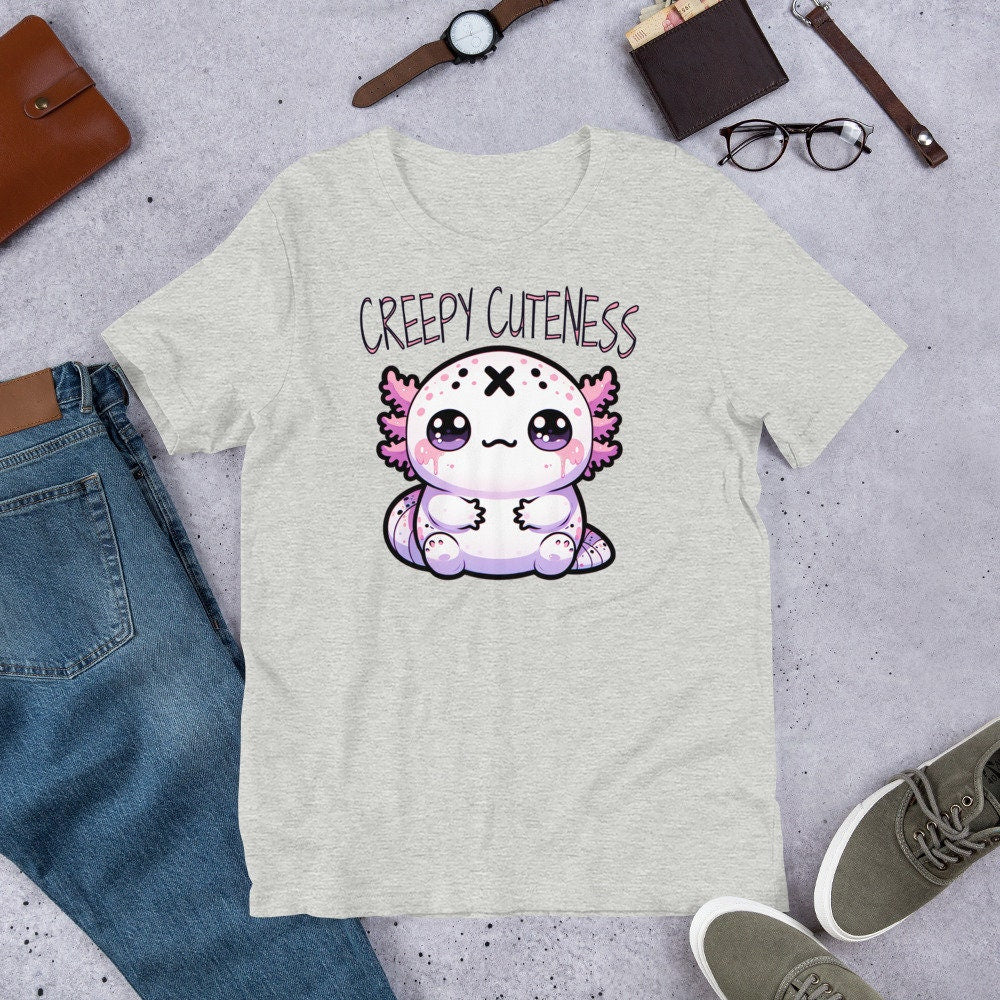 Weirdcore Pastel Goth Grunge Cute Axolotl Shirt Creepy Cuteness T-Shirt Weird Stuff Oddcore Tee