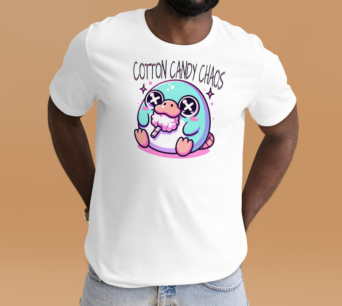 Weirdcore Pastel Goth Grunge Cute Platypus Shirt Cotton Candy Chaos T-Shirt Weird Stuff Oddcore