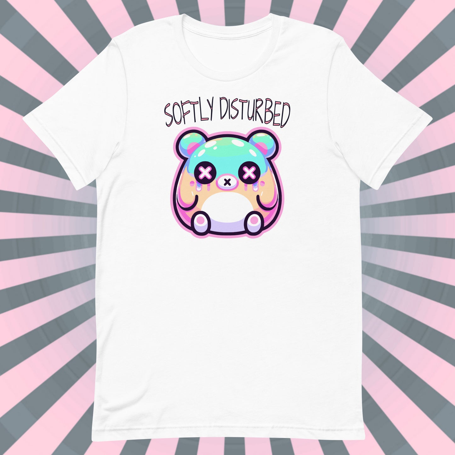 Weirdcore Pastel Goth Grunge Cute Bear Shirt Softly Disturbed Anxiety T-Shirt Weird Stuff Oddcore