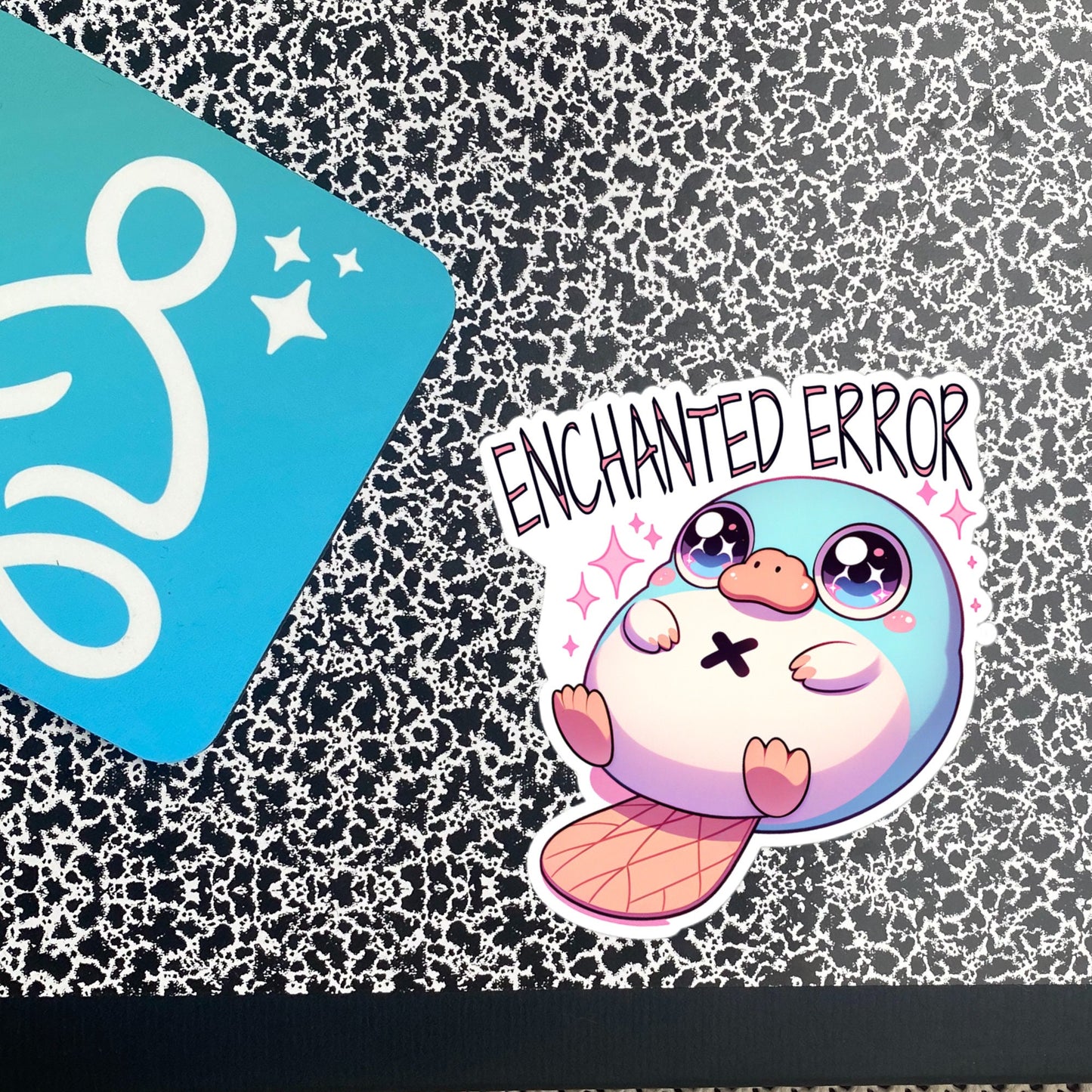 Weirdcore Pastel Goth Grunge Cute Platypus Sticker Enchanted Error Vinyl Waterproof Sticker Weird Stuff Oddcore Gift