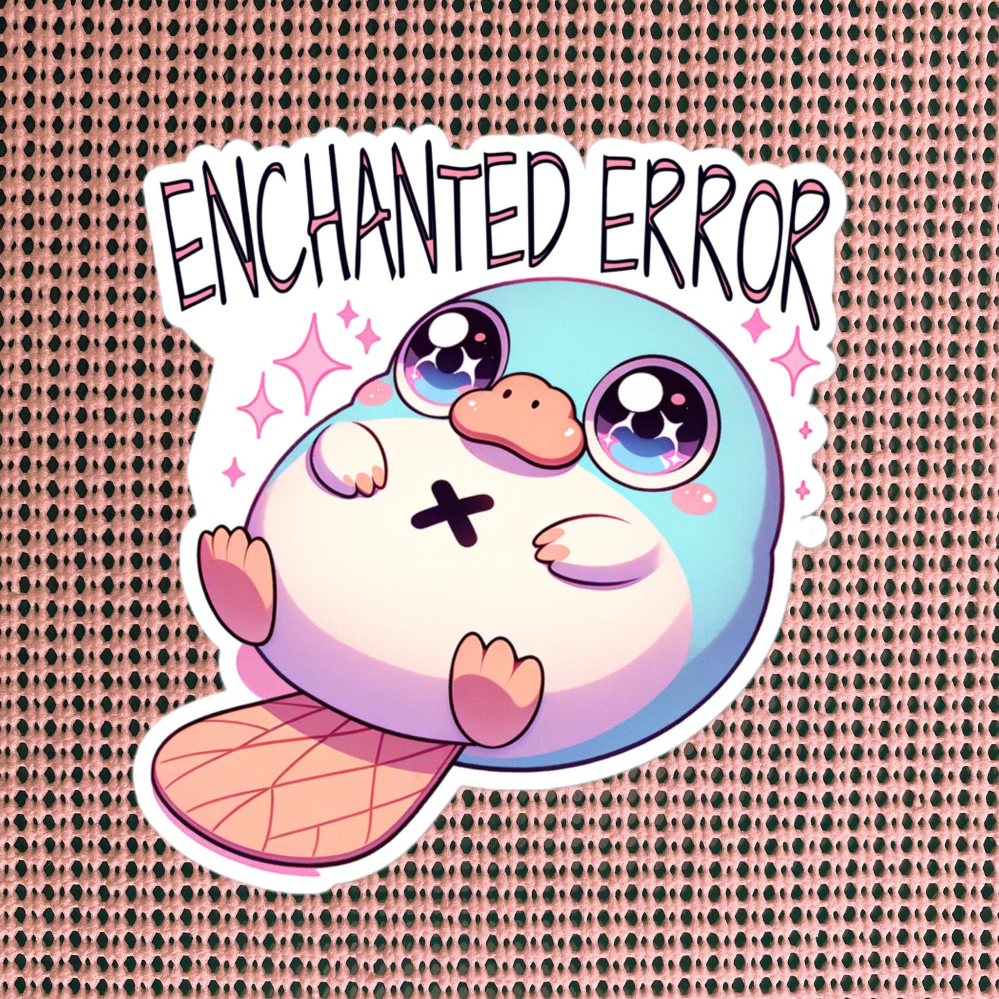 Weirdcore Pastel Goth Grunge Cute Platypus Sticker Enchanted Error Vinyl Waterproof Sticker Weird Stuff Oddcore Gift