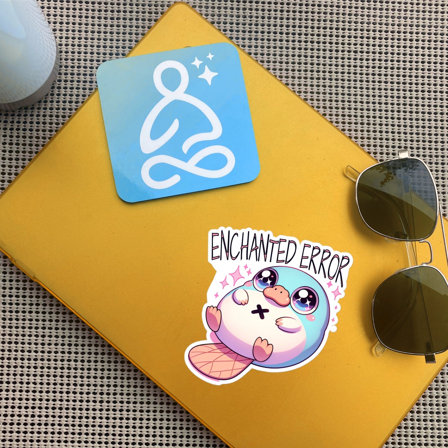 Weirdcore Pastel Goth Grunge Cute Platypus Sticker Enchanted Error Vinyl Waterproof Sticker Weird Stuff Oddcore Gift