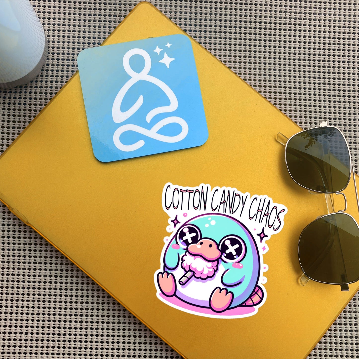 Weirdcore Pastel Goth Grunge Cute Platypus Sticker Cotton Candy Chaos Vinyl Waterproof Sticker Weird Stuff Oddcore Gift