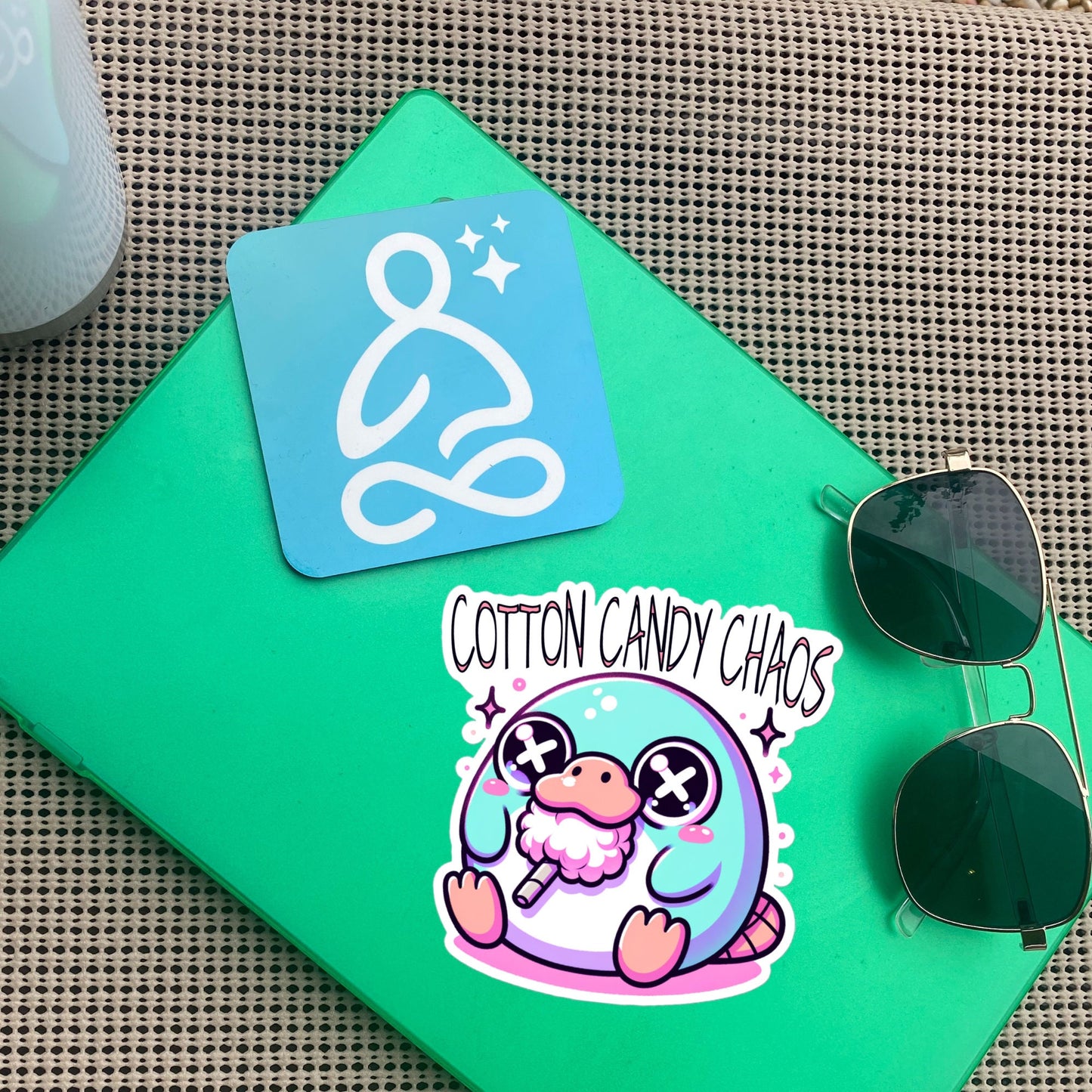 Weirdcore Pastel Goth Grunge Cute Platypus Sticker Cotton Candy Chaos Vinyl Waterproof Sticker Weird Stuff Oddcore Gift