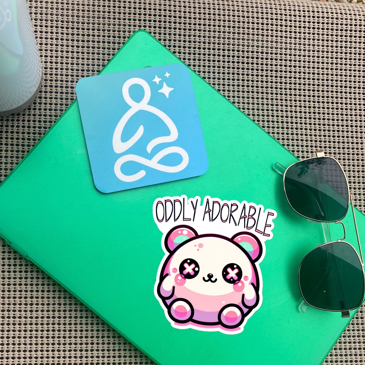 Weirdcore Pastel Goth Grunge Cute Teddy Bear Sticker Oddly Adorable Vinyl Waterproof Sticker Weird Stuff Oddcore Gift