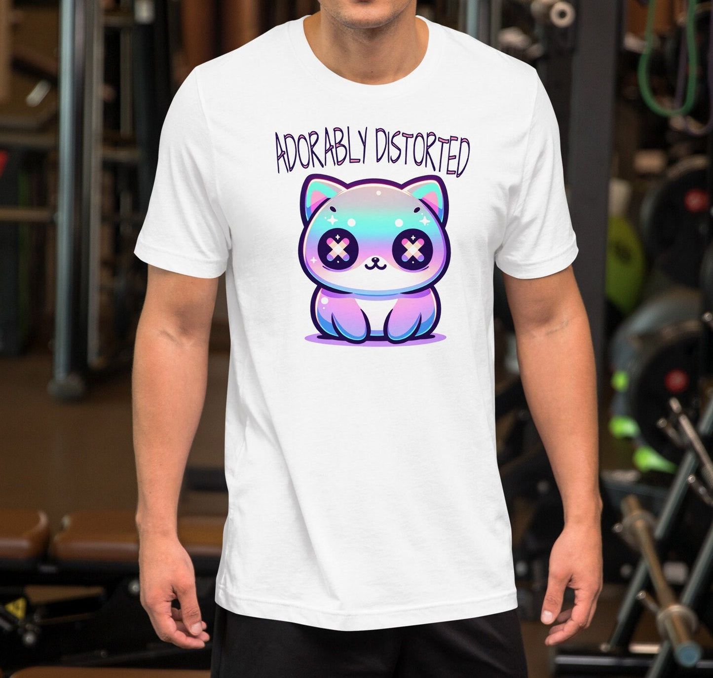 Weirdcore Pastel Goth Grunge Cute Kitty Cat Shirt Adorably Distorted T-Shirt Weird Stuff Oddcore Tee