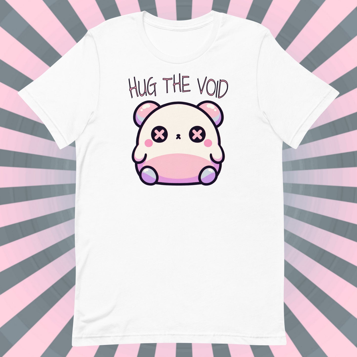 Weirdcore Pastel Goth Grunge Cute Bear Shirt Hug The Void T-Shirt Weird Stuff Oddcore Tee