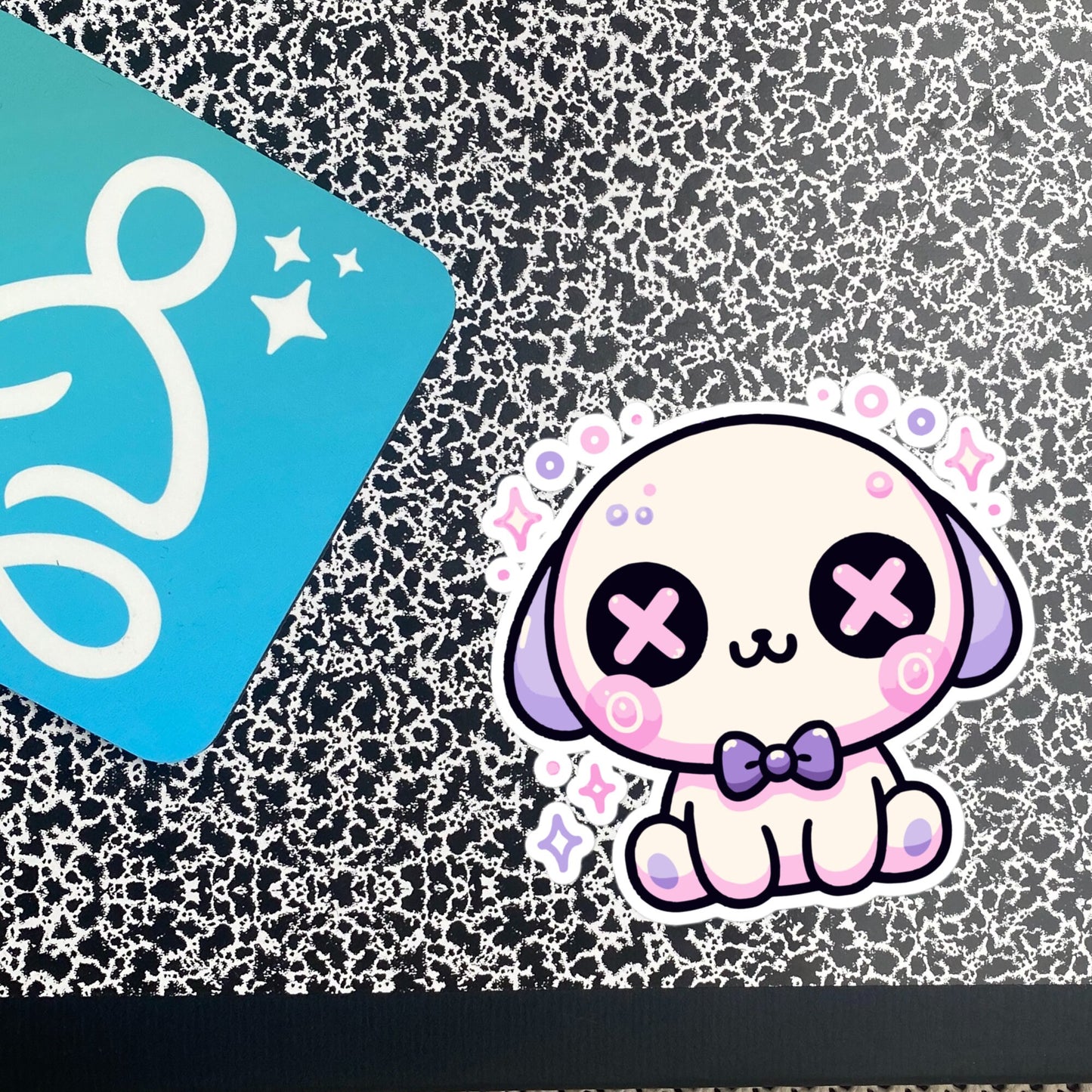 Creepy Cute Gore Clowncore Puppy Vinyl Sticker Grunge Pastel Goth Dog Book Sticker Gifts
