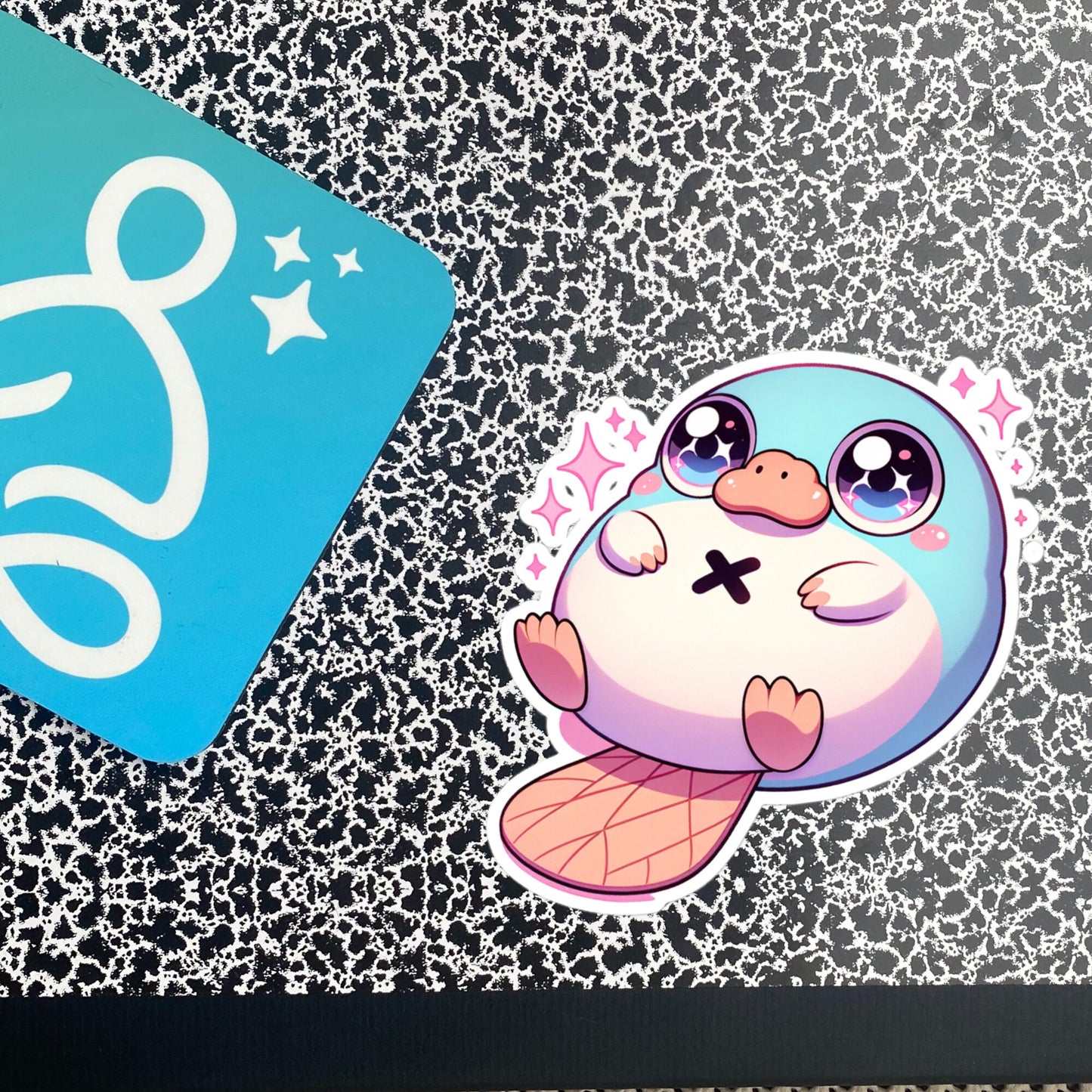 Creepy Cute Pastel Platypus Vinyl Sticker Grunge Pastel Goth Pet Book Sticker Gifts