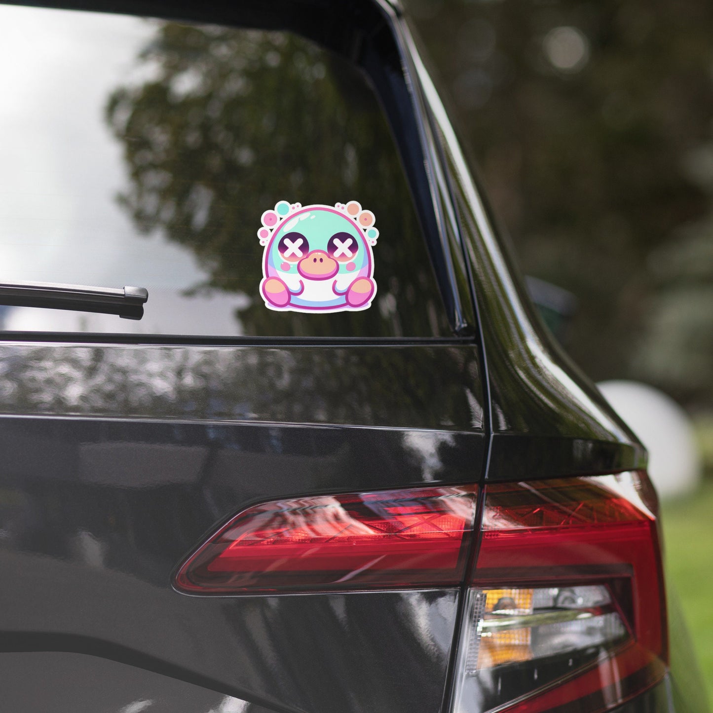 Creepy Cute Clowncore Weirdcore Dazed Platypus Vinyl Sticker Grunge Pastel Goth Weird Sticker Gifts