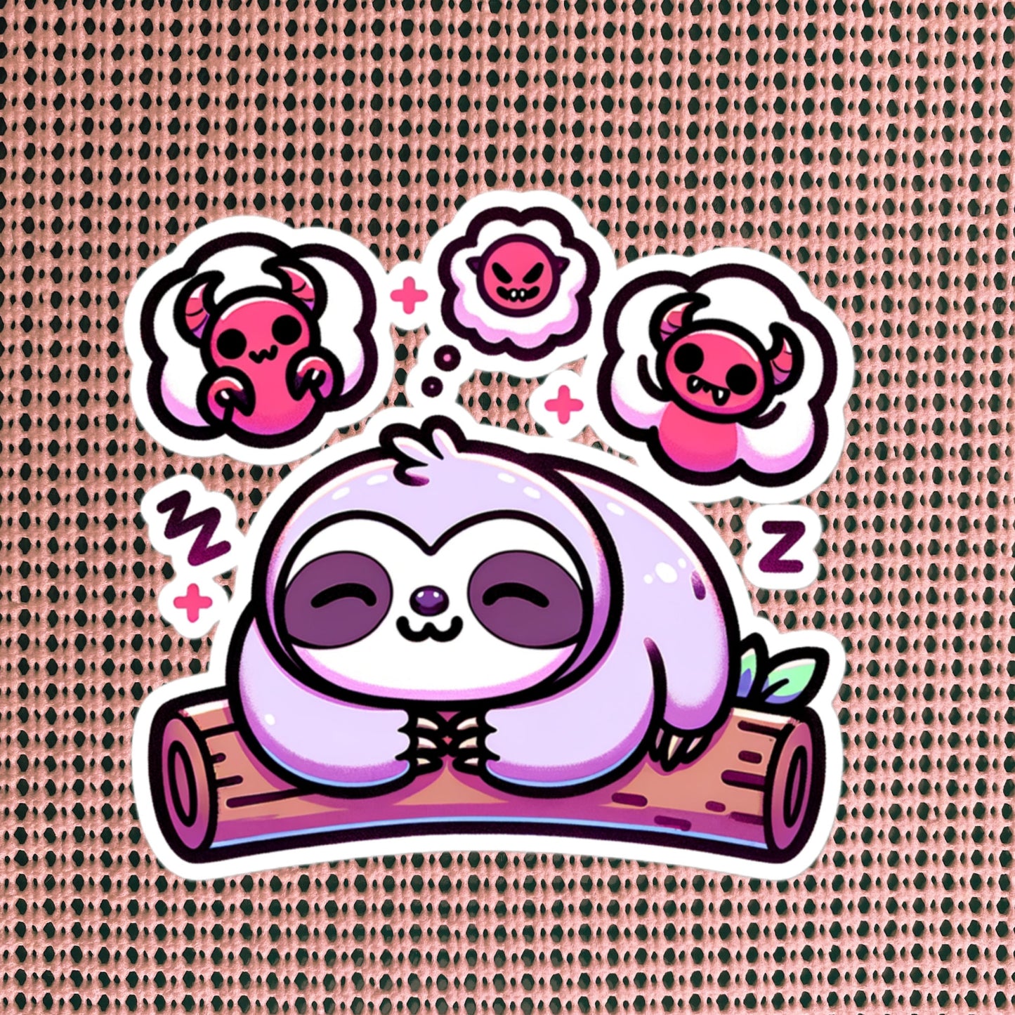 Weirdcore Pastel Goth Grunge Cute Sloth Vinyl Sticker Dreaming Nightmares Oddcore Waterproof Sticker, Weird Stuff Unique Gift